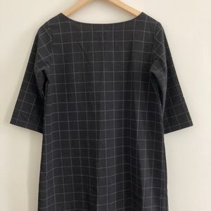 American Apparel Tunic Dress Black Gray Check